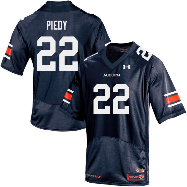 Men's Auburn Tigers #22 Erik Piedy Navy 2019 College Stitched Football Jersey
